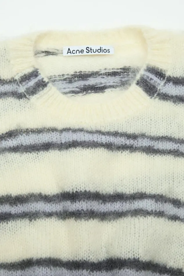 Acne Studios Mohair Blend Jumper Soft Yellowmulti Men Knitwear Acne Studios Mohair Blend Jumper Soft Yellowmulti Men Knitwear
