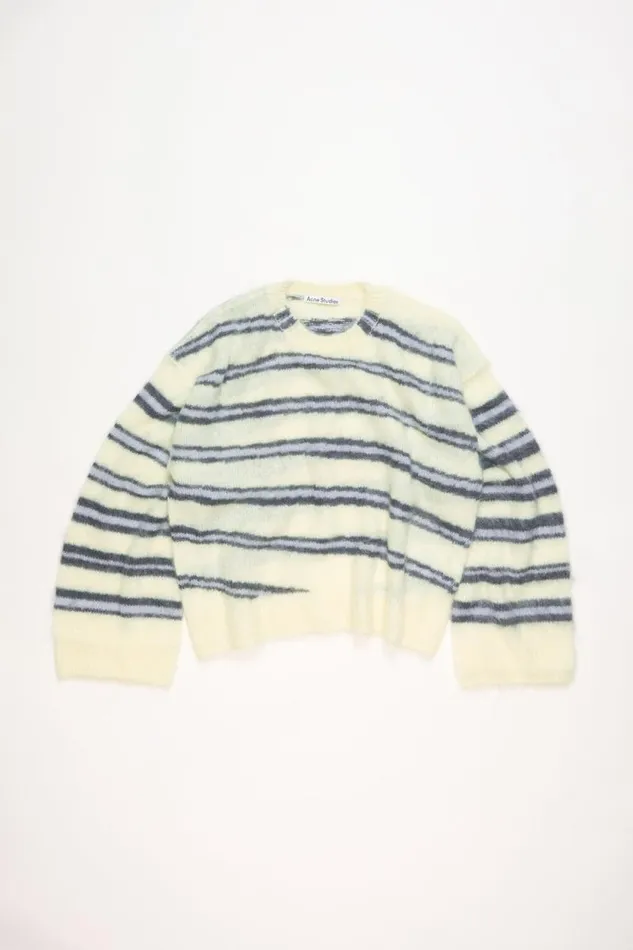 Acne Studios Mohair Blend Jumper Soft Yellowmulti Men Knitwear Acne Studios Mohair Blend Jumper Soft Yellowmulti Men Knitwear
