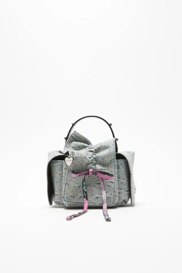 Acne Studios Monogram Multipocket Mini Bag Light Bluepink Women Bags