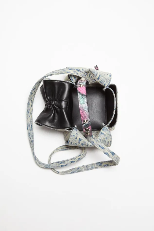 Acne Studios Monogram Multipocket Mini Bag Light Bluepink Women Bags