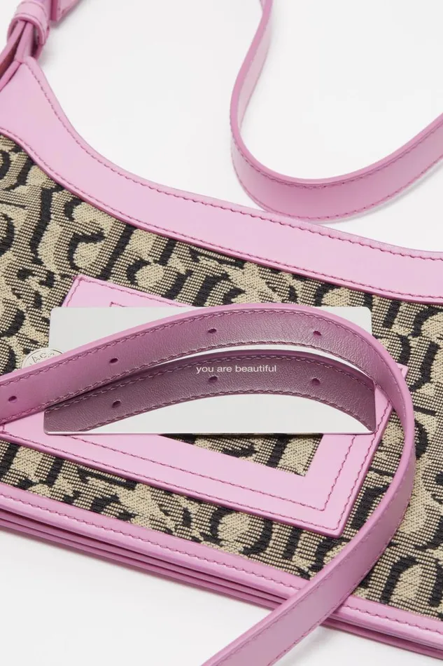 Acne Studios Monogram Platt Mini Shoulder Bag Beigepink Women Bags