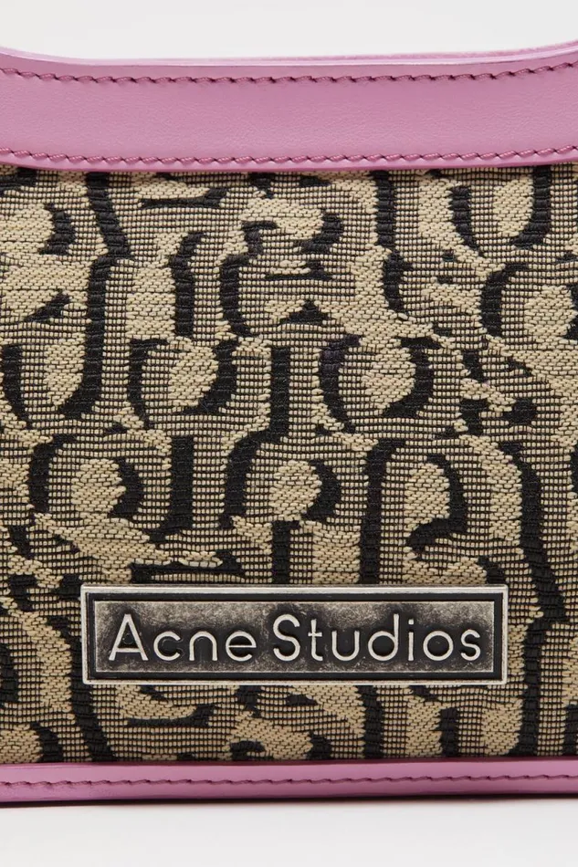 Acne Studios Monogram Platt Mini Shoulder Bag Beigepink Women Bags