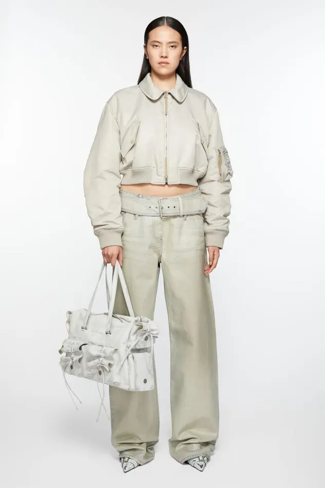 Acne Studios Multipocket Tote Bag Whitegrey Women Bags