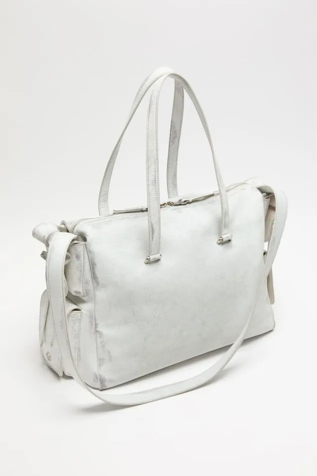 Acne Studios Multipocket Tote Bag Whitegrey Women Bags