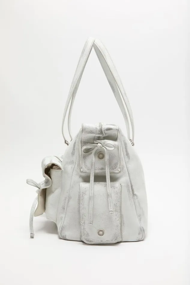Acne Studios Multipocket Tote Bag Whitegrey Women Bags