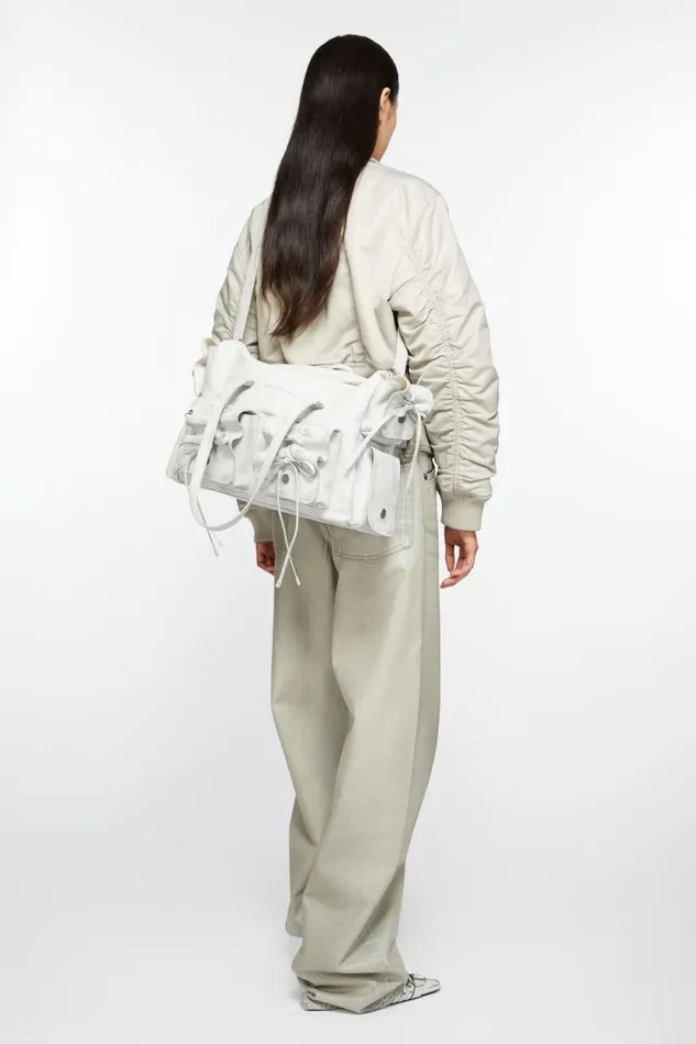 Acne Studios Multipocket Tote Bag Whitegrey Women Bags