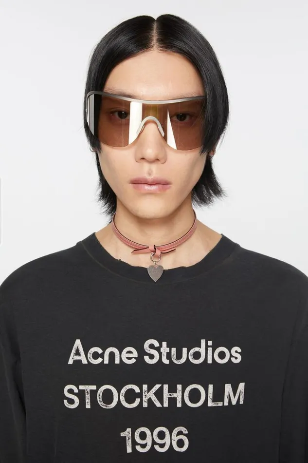 Acne Studios Musubi Charm Necklace Salmon Pink Women Jewellery