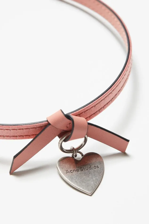 Acne Studios Musubi Charm Necklace Salmon Pink Women Jewellery
