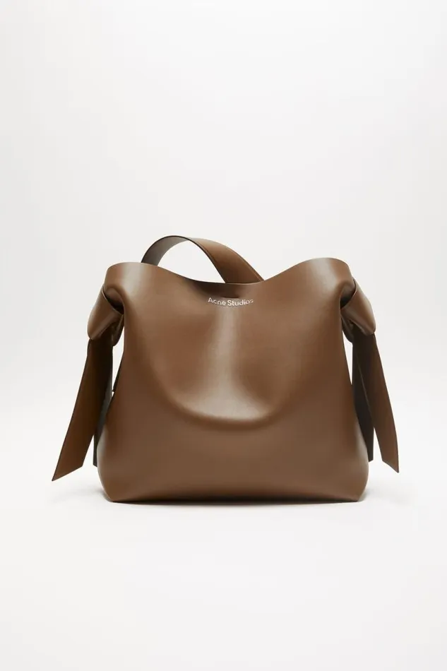 Acne Studios Musubi Midi Shoulder Bag Camel Brown Women Bags