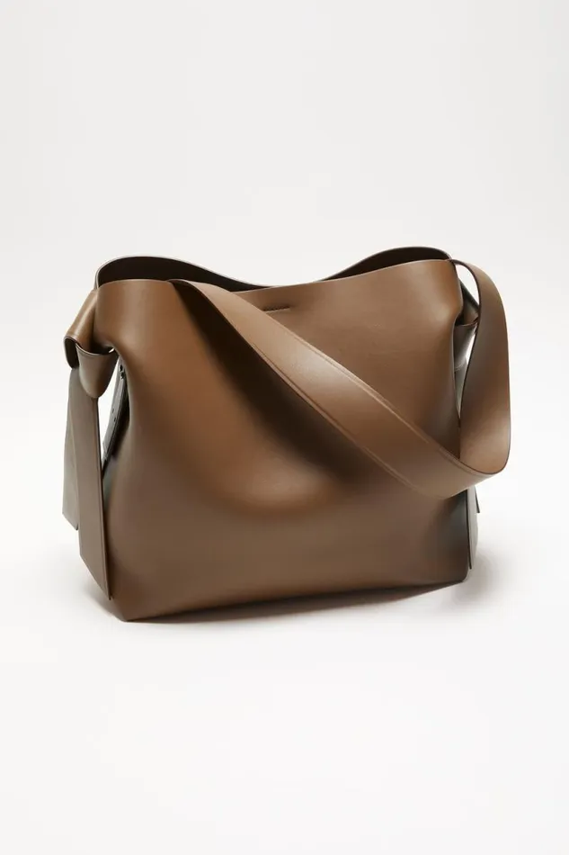 Acne Studios Musubi Midi Shoulder Bag Camel Brown Women Bags