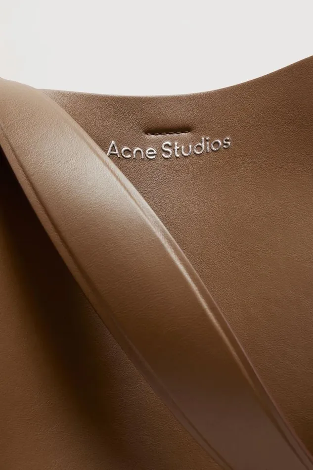 Acne Studios Musubi Midi Shoulder Bag Camel Brown Women Bags