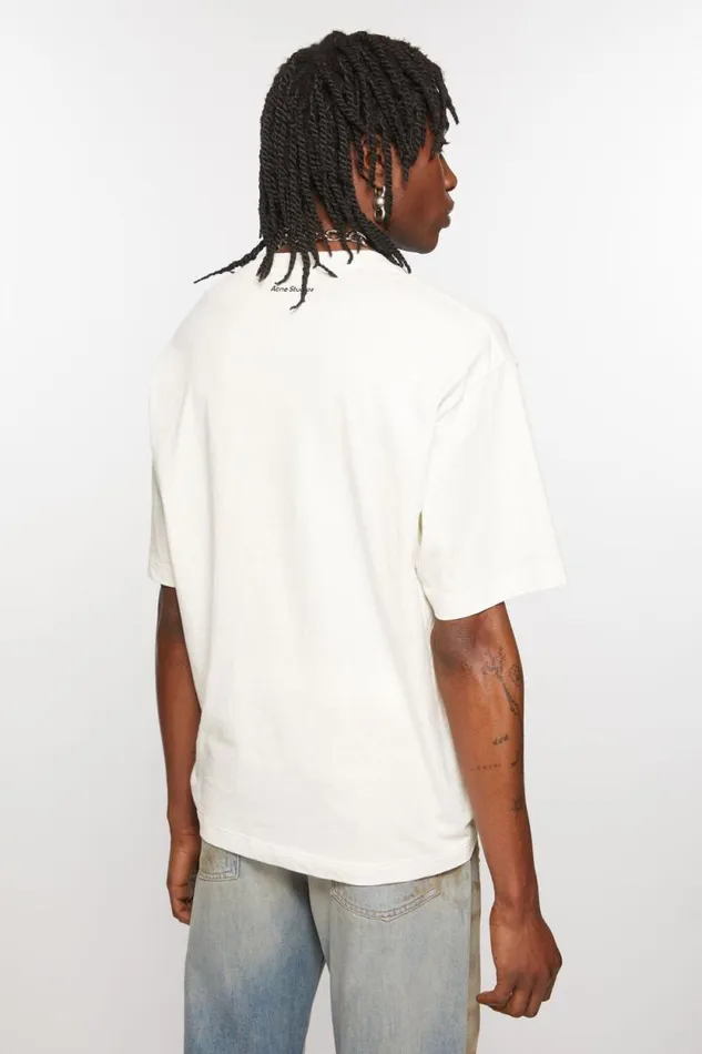 Acne Studios Printed Tshirt Optic White Men Tshirts Acne Studios Printed Tshirt Optic White Men Tshirts