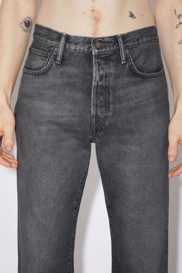 Acne Studios Regular Fit Jeans 1996 Black Men Jeans Acne Studios Regular Fit Jeans 1996 Black Men Jeans