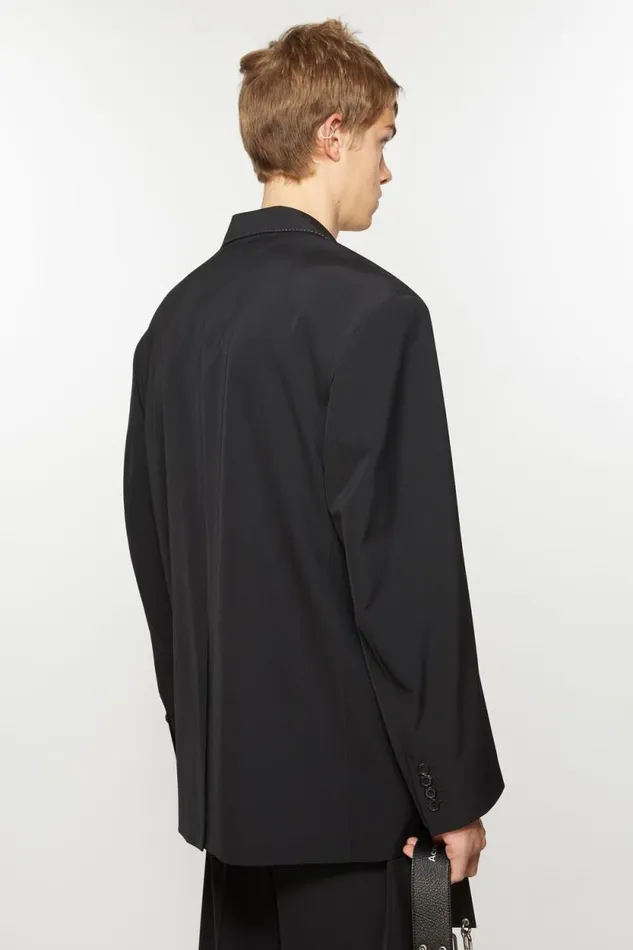Acne Studios Singlebreasted Suit Jacket 8211 Relaxed Fit Black Men Suit Jackets