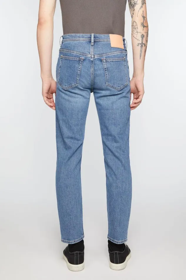 Acne Studios Slim Fit Jeans 8211 River Mid Blue Men Jeans Acne Studios Slim Fit Jeans 8211 River Mid Blue Men Jeans