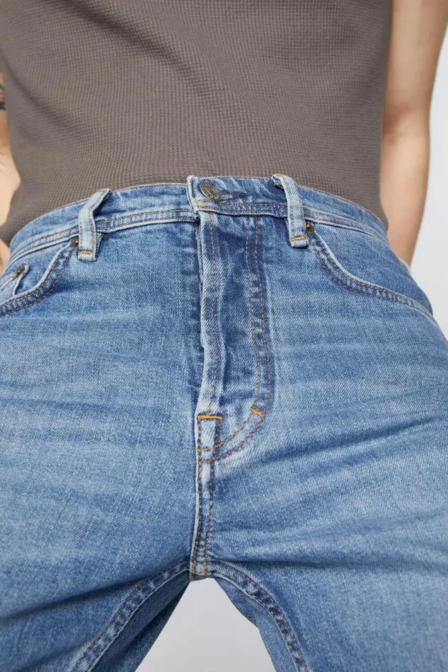 Acne Studios Slim Fit Jeans 8211 River Mid Blue Men Jeans Acne Studios Slim Fit Jeans 8211 River Mid Blue Men Jeans