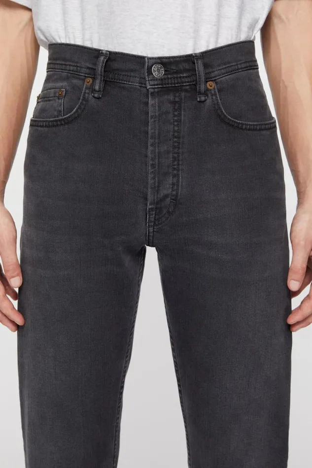 Acne Studios Slim Fit Jeans 8211 River Used Black Men Jeans Acne Studios Slim Fit Jeans 8211 River Used Black Men Jeans