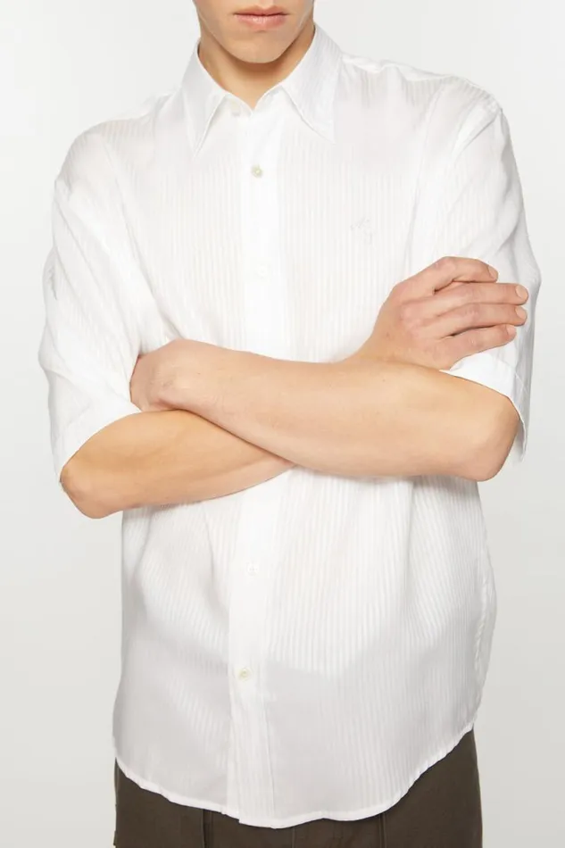 Acne Studios Stripe Buttonup Shirt White Men Shirts