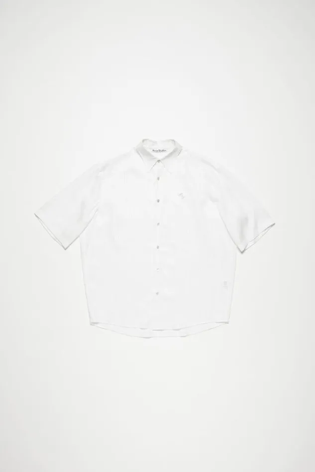 Acne Studios Stripe Buttonup Shirt White Men Shirts