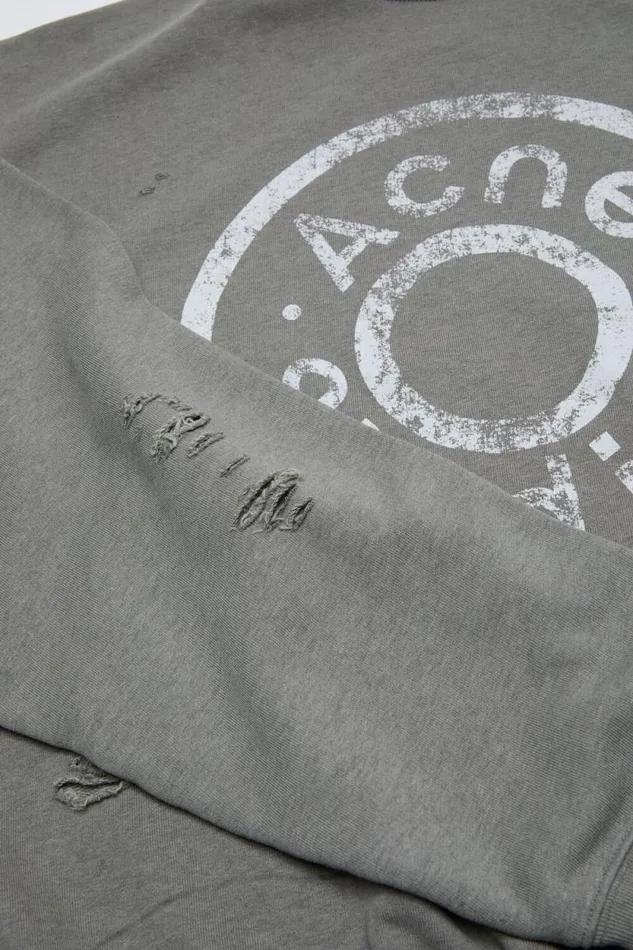 Acne Studios Sweater Printed Logo Moss Green Women Sweatshirts Acne Studios Sweater Printed Logo Moss Green Women Sweatshirts