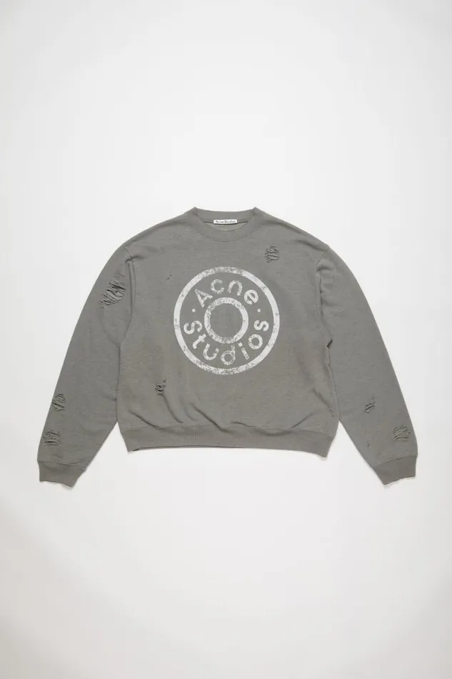 Acne Studios Sweater Printed Logo Moss Green Women Sweatshirts Acne Studios Sweater Printed Logo Moss Green Women Sweatshirts