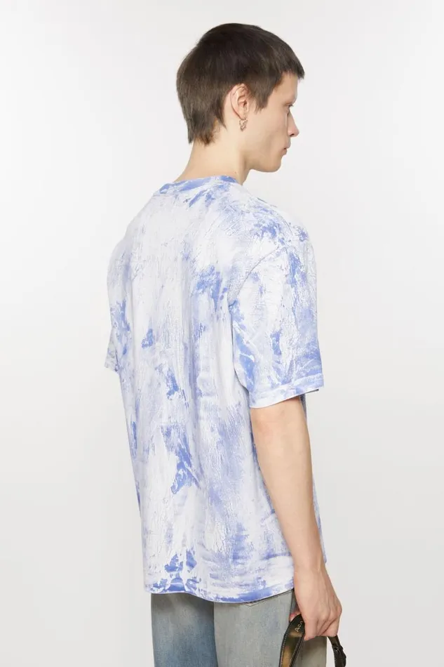 Acne Studios Tshirt Plaster Print Faded Blue Men Tshirts Acne Studios Tshirt Plaster Print Faded Blue Men Tshirts