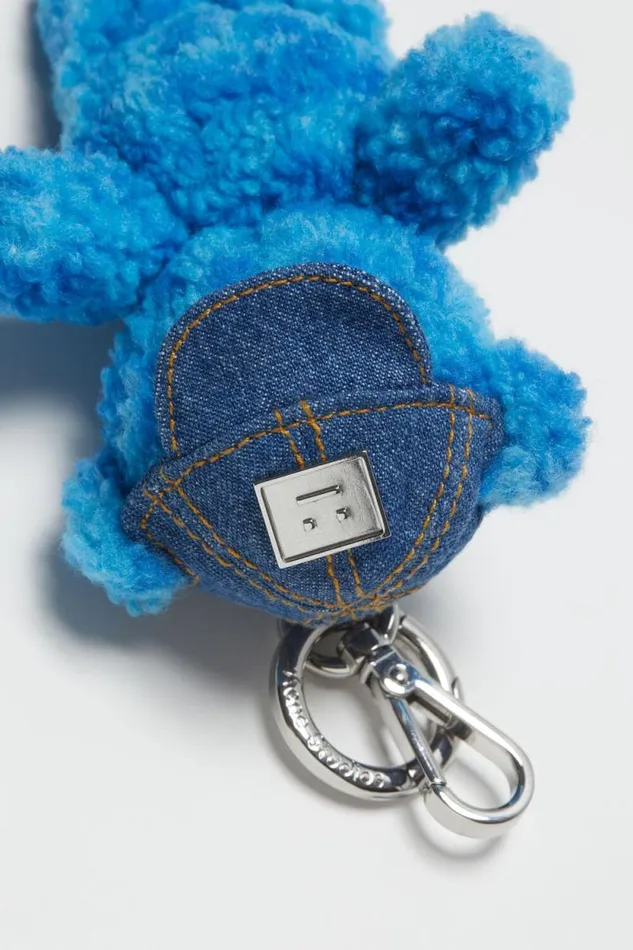 Acne Studios Teddy Keyring Dusty Blue Women Face Collection