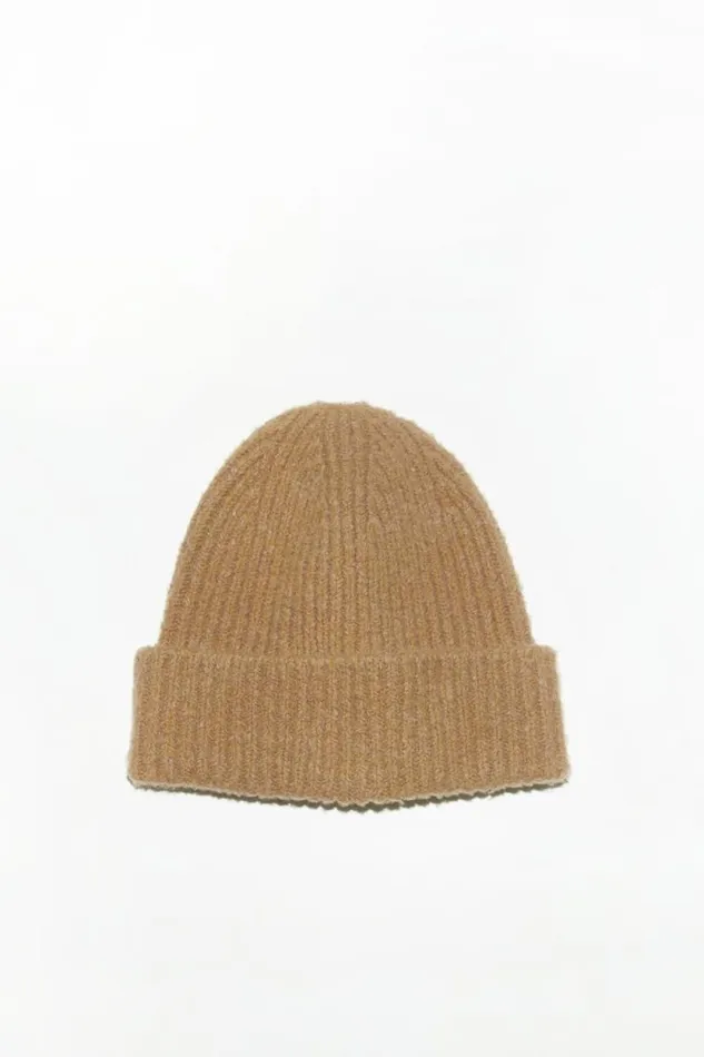 Acne Studios Wool Blend Beanie Camel Brown Men Hats