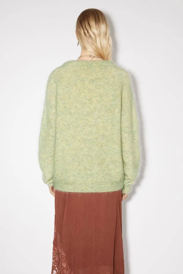 Acne Studios Wool Mohair Jumper Pistachio Green Women Knitwear