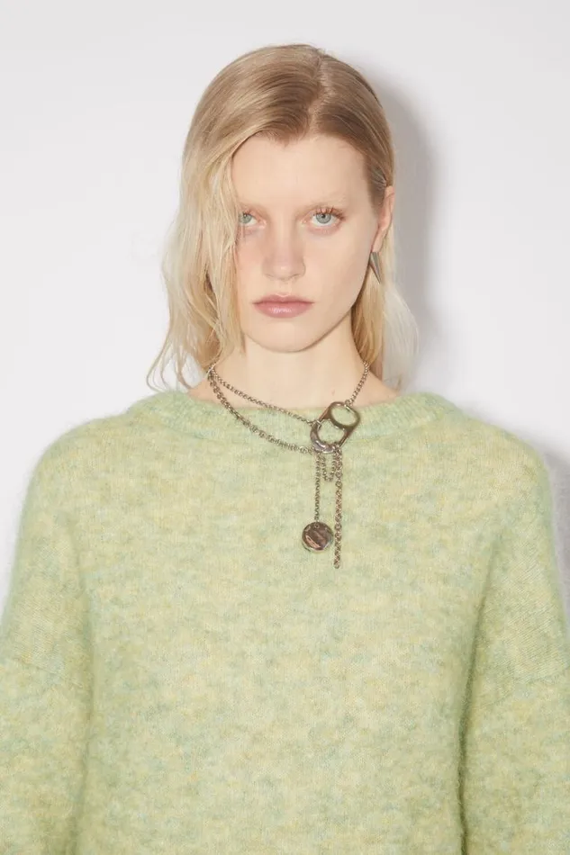 Acne Studios Wool Mohair Jumper Pistachio Green Women Knitwear