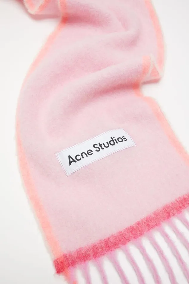 Acne Studios Wool Mohair Scarf 8211 Narrow Pink Women Scarves Acne Studios Wool Mohair Scarf 8211 Narrow Pink Women Scarves