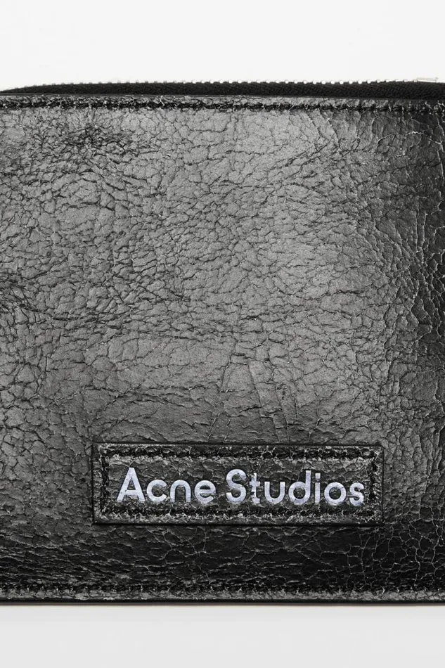 Acne Studios Zip Leather Wallet Black Men Small Leather Goods Acne Studios Zip Leather Wallet Black Men Small Leather Goods