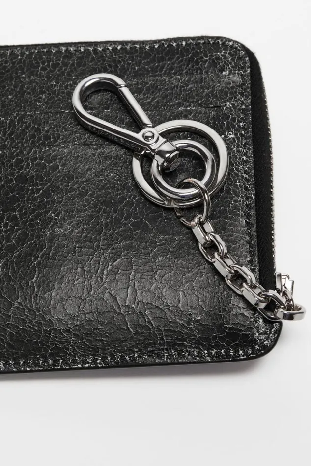 Acne Studios Zip Leather Wallet Black Men Small Leather Goods Acne Studios Zip Leather Wallet Black Men Small Leather Goods