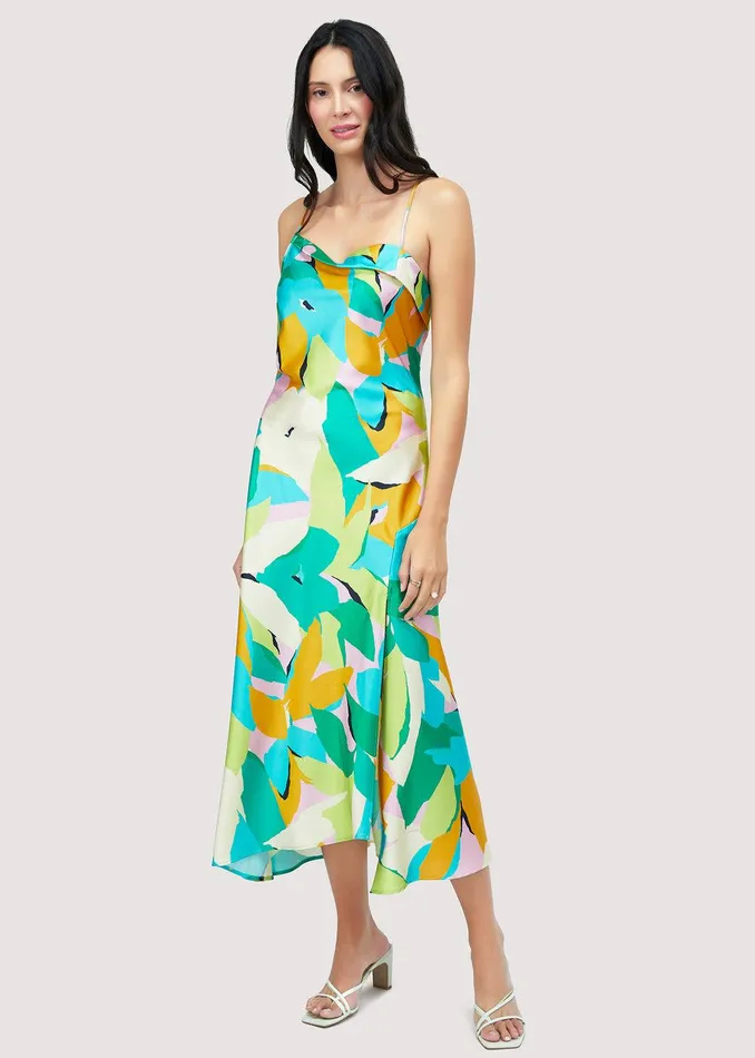 Afternoon Splendor Midi Dress Greenfloral Women Lost Wander Dresses
