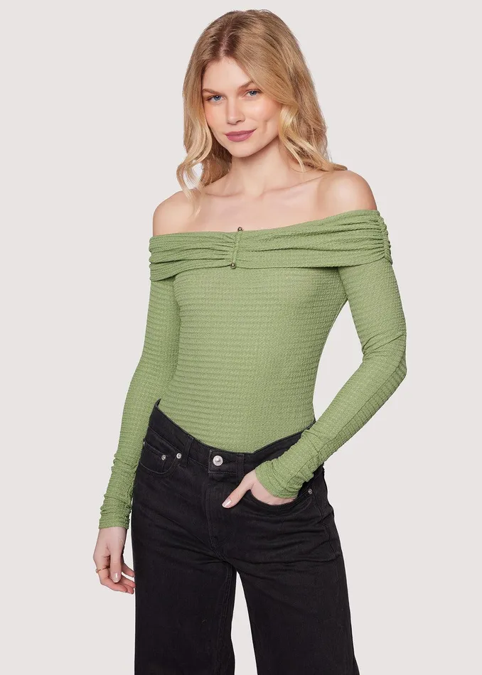 Agave Nectar Bodysuit Green Women Lost Wander Tops