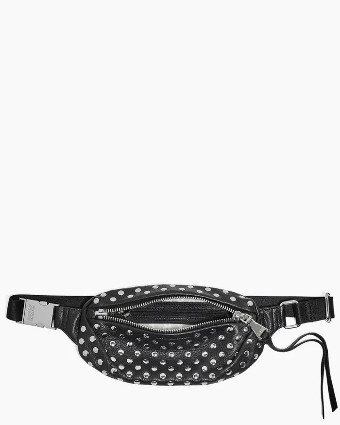 Aimee Kestenberg Bum Bags and Belt Bags Women Milan Novelty Bum Bag Black With Disco Studs