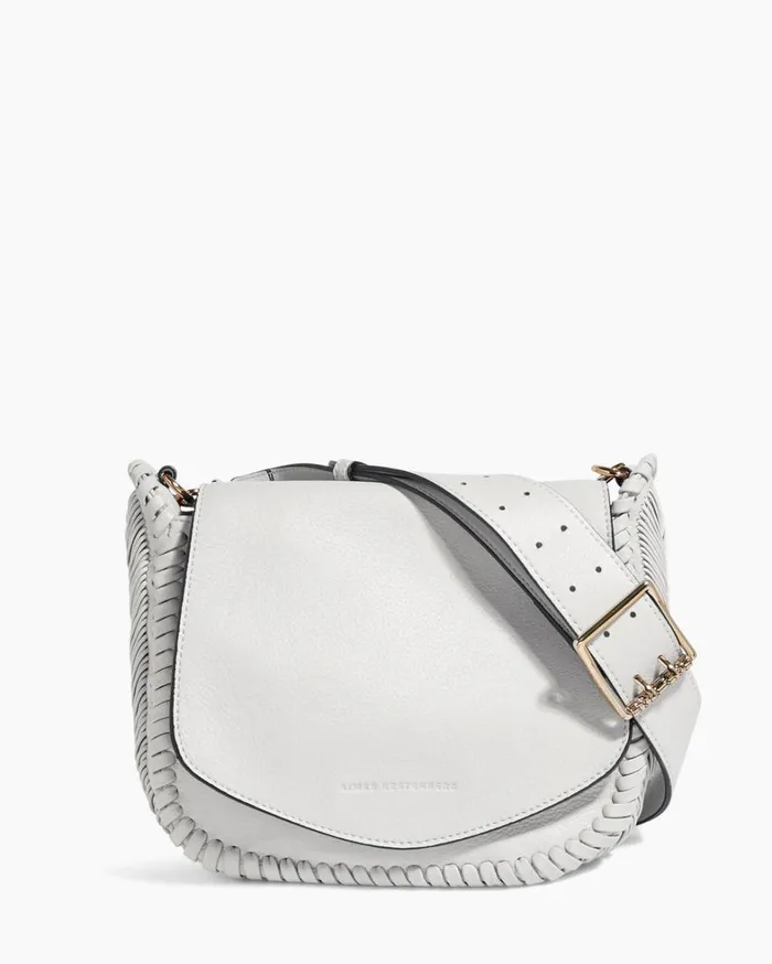 Aimee Kestenberg Crossbody Bags Women All For Love Saddle Crossbody Cloud With Shiny Gold