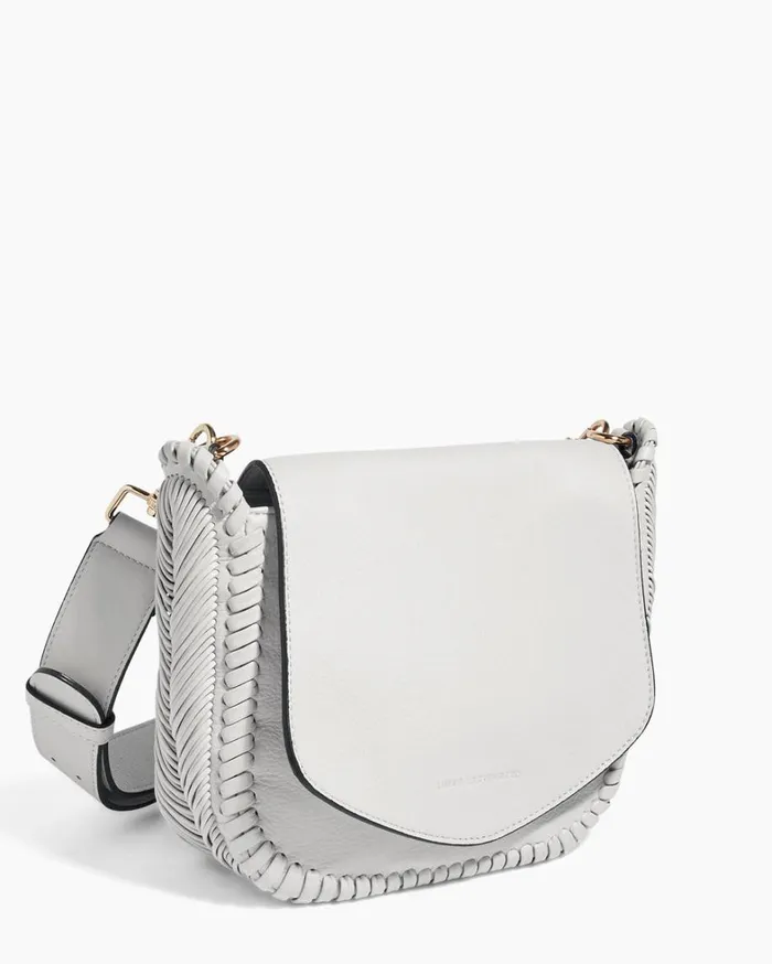 Aimee Kestenberg Crossbody Bags Women All For Love Saddle Crossbody Cloud With Shiny Gold