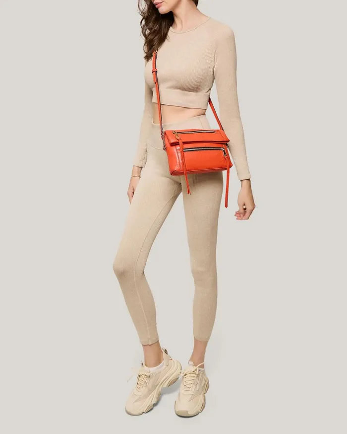 Aimee Kestenberg Crossbody Bags Women Crosstown Double Entry Crossbody Flame