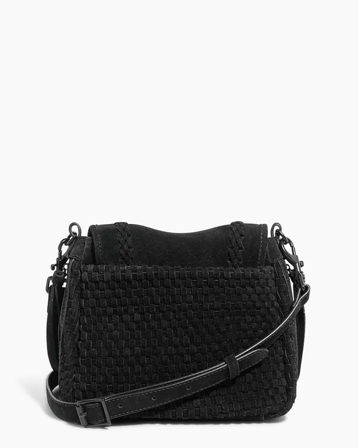 Aimee Kestenberg Crossbody Bags Women Woven All For Love Mini Crossbody Black Suede