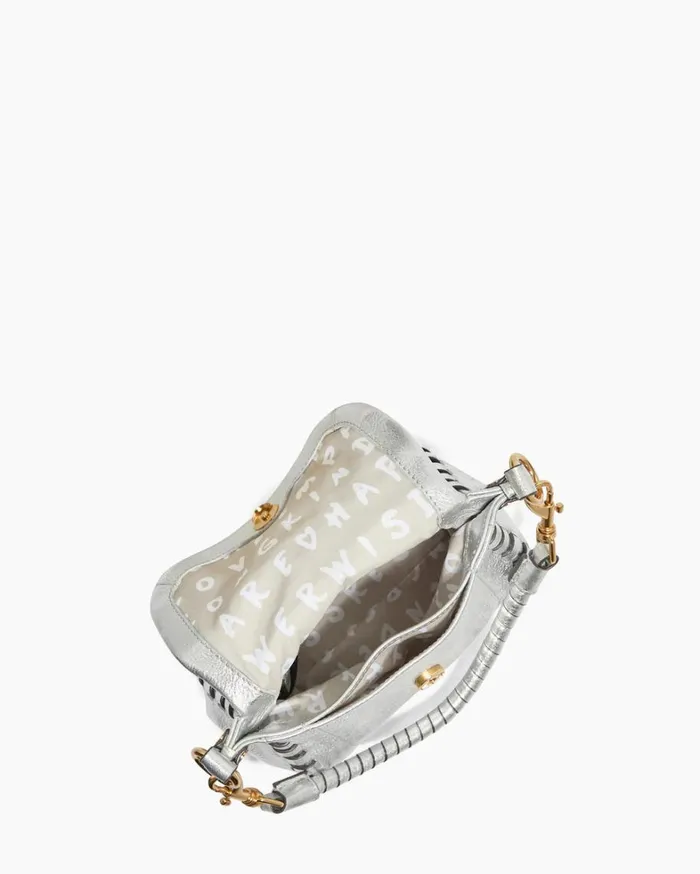 Aimee Kestenberg Crossbody Bags Women Zen Mini Crossbody Silver Pebble Metallic