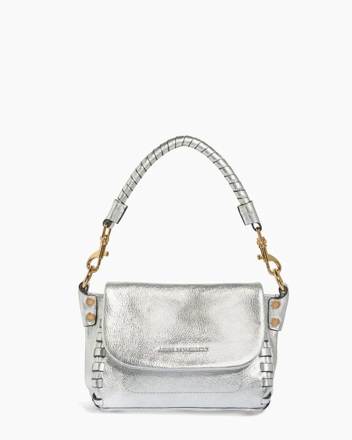 Aimee Kestenberg Crossbody Bags Women Zen Mini Crossbody Silver Pebble Metallic