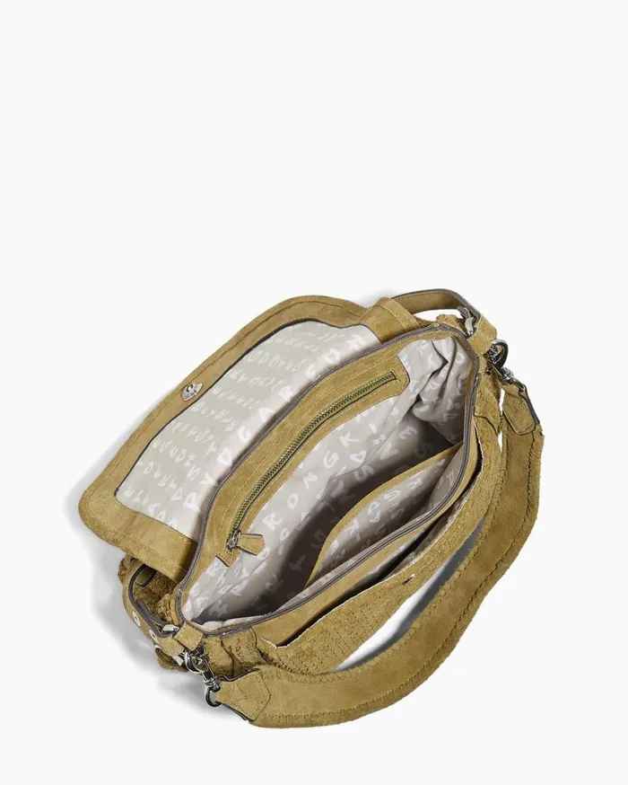 Aimee Kestenberg Satchels Women Woven All For Love Convertible Shoulder Soft Olive Suede