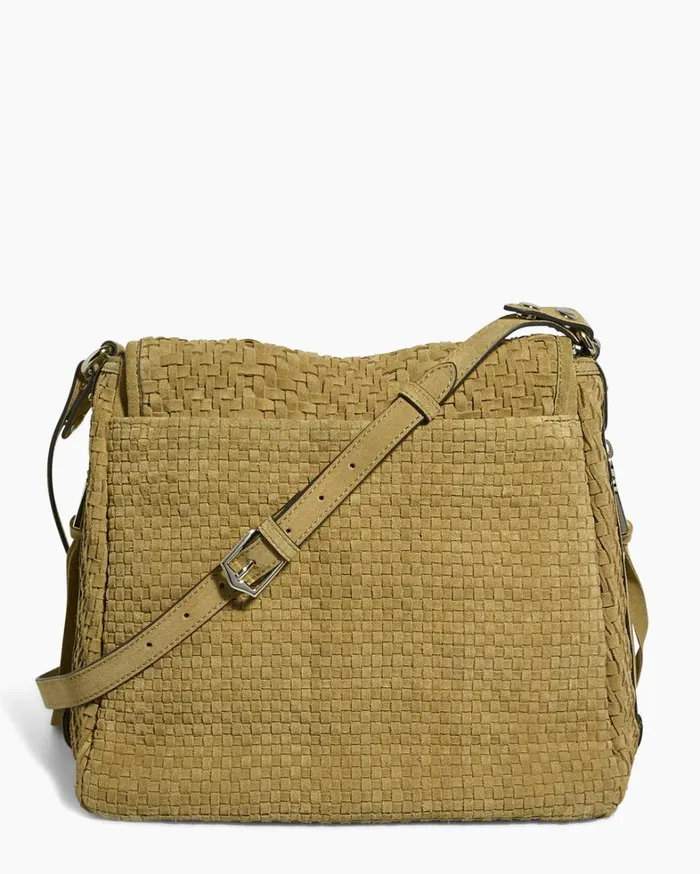Aimee Kestenberg Satchels Women Woven All For Love Convertible Shoulder Soft Olive Suede