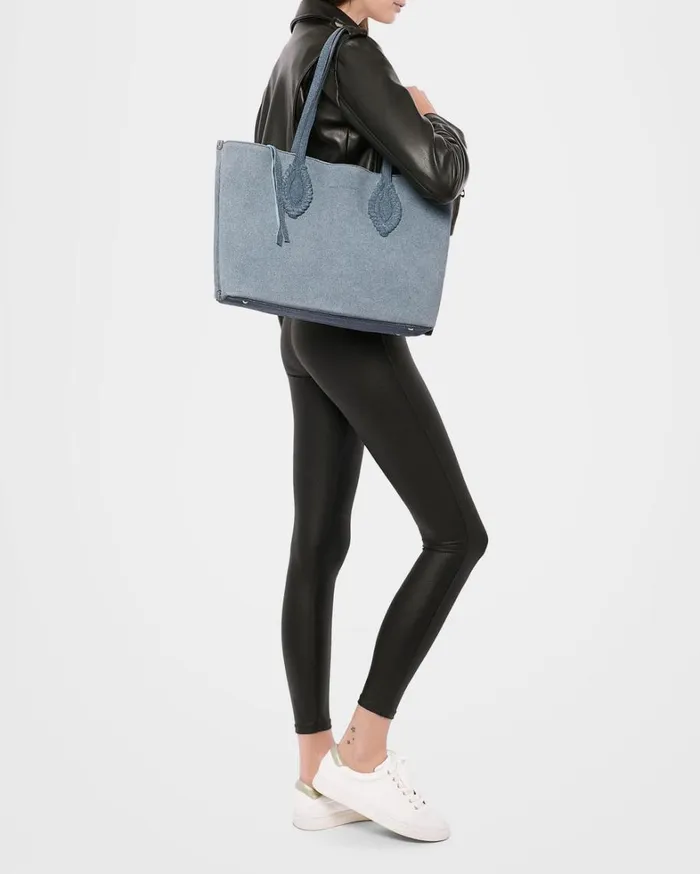 Aimee Kestenberg Tote Bags Women Artisan Work Tote Denim Leather