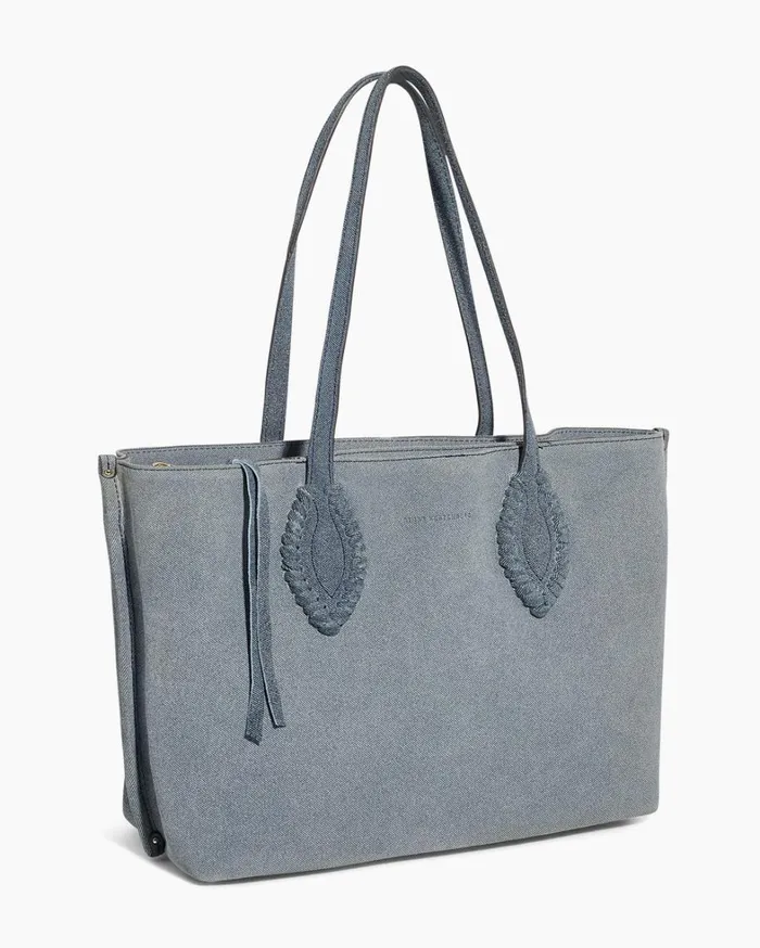 Aimee Kestenberg Tote Bags Women Artisan Work Tote Denim Leather