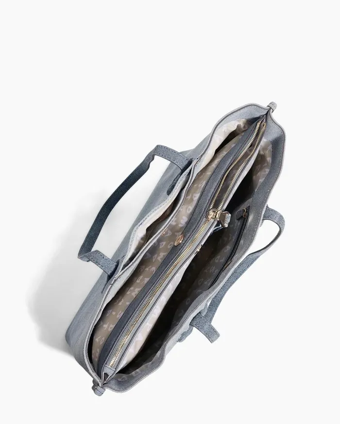 Aimee Kestenberg Tote Bags Women Artisan Work Tote Denim Leather