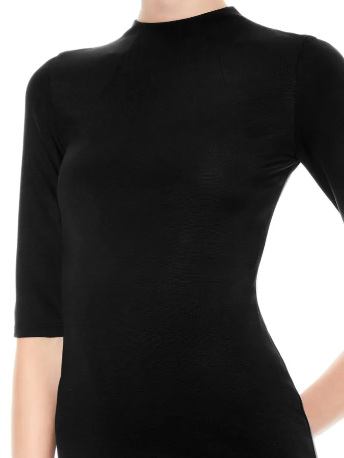 Alice Olivia DELORA FITTED MIDI DRESS Black Women Dresses