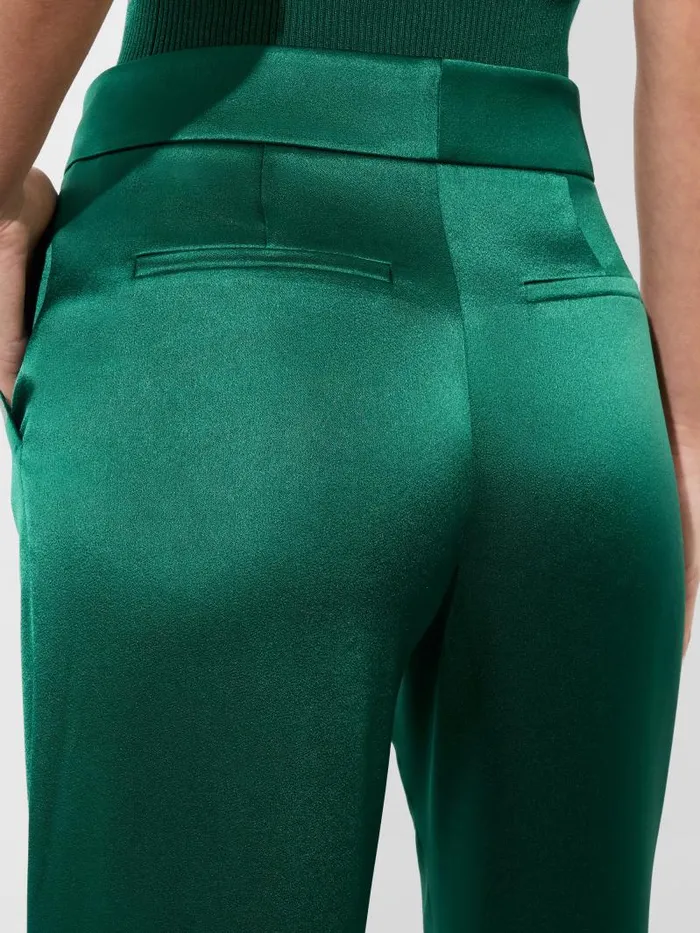 Alice Olivia DYLAN HIGH RISE WIDE LEG PANT Forest Green Women Pants