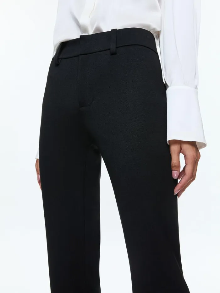 Alice Olivia NEW OLIVIA LOW RISE SLIM FLARE TROUSER Black Women Pants